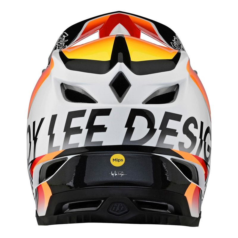 Troy Lee Designs D4 Composite Helmet Qualifier White/Orange