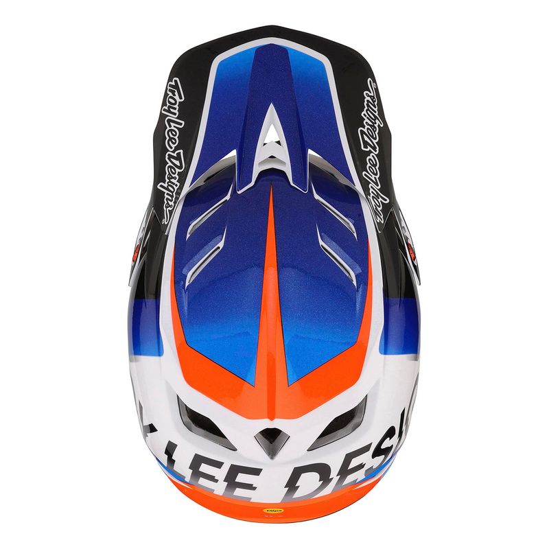 Troy Lee Designs D4 Composite Helmet Qualifier White/Blue