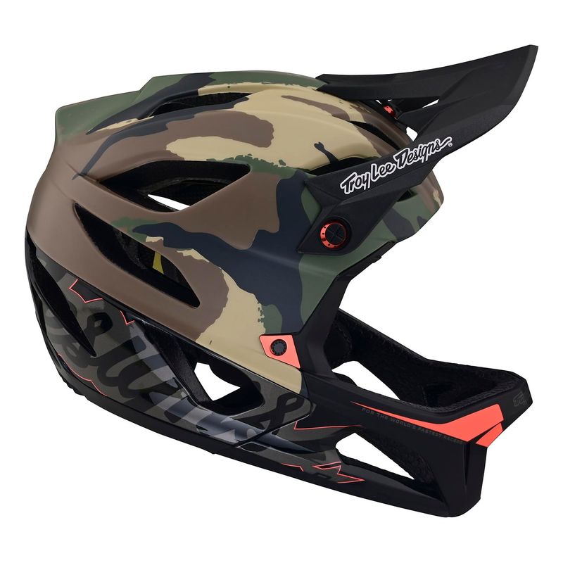 Troy Lee Designs Stage MIPS Helmet Signature Camo Army Green