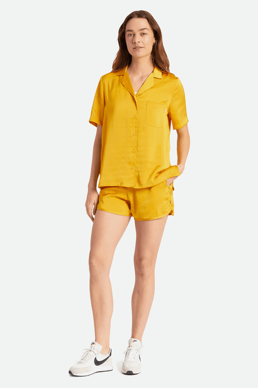 Brixton Bunker Flight Boyfriend Woven Short Sleeve Golden Glow
