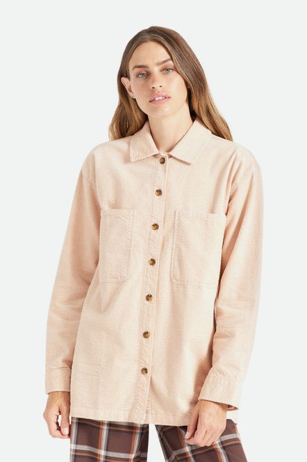 Hovedbilde Brixton Dundee Corduroy Overshirt Rose Dust ...