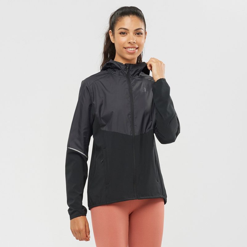 Salomon Agile Fz Hoodie W Black
