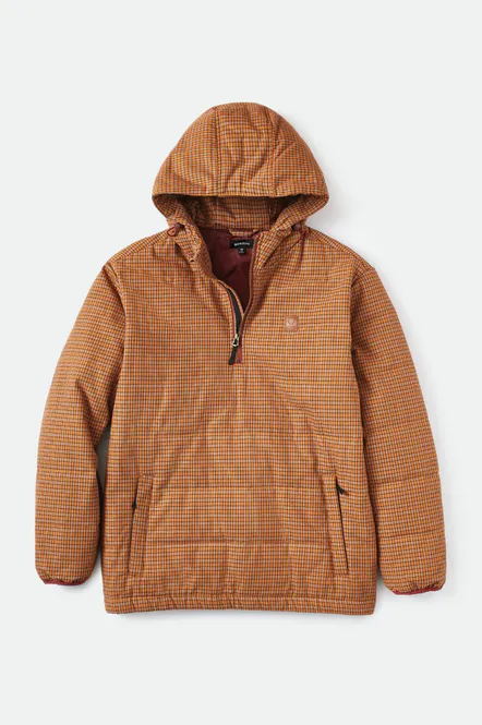 Hovedbilde Brixton Cass 1/2 Zip Hooded Puffer Jacket Brick ...