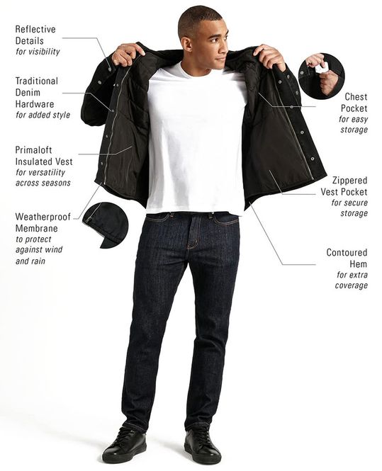 Hovedbilde DU/ER All Weather Denim Jacket - Black