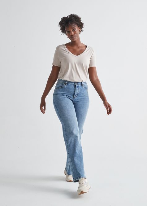 Hovedbilde DU/ER Midweight Performance Denim Wide Leg Women ...